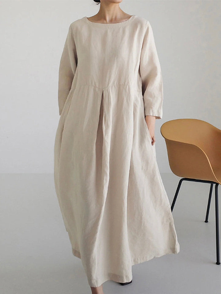 Johanna | Loose Linen Dress with Side Pockets