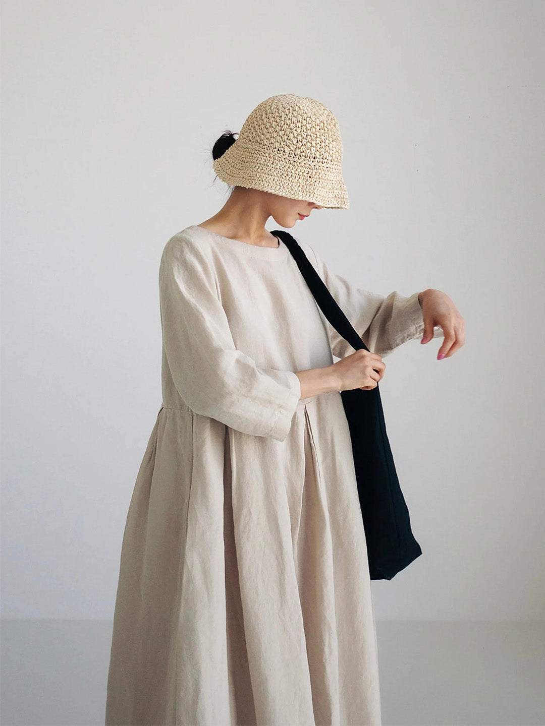 Johanna | Loose Linen Dress with Side Pockets