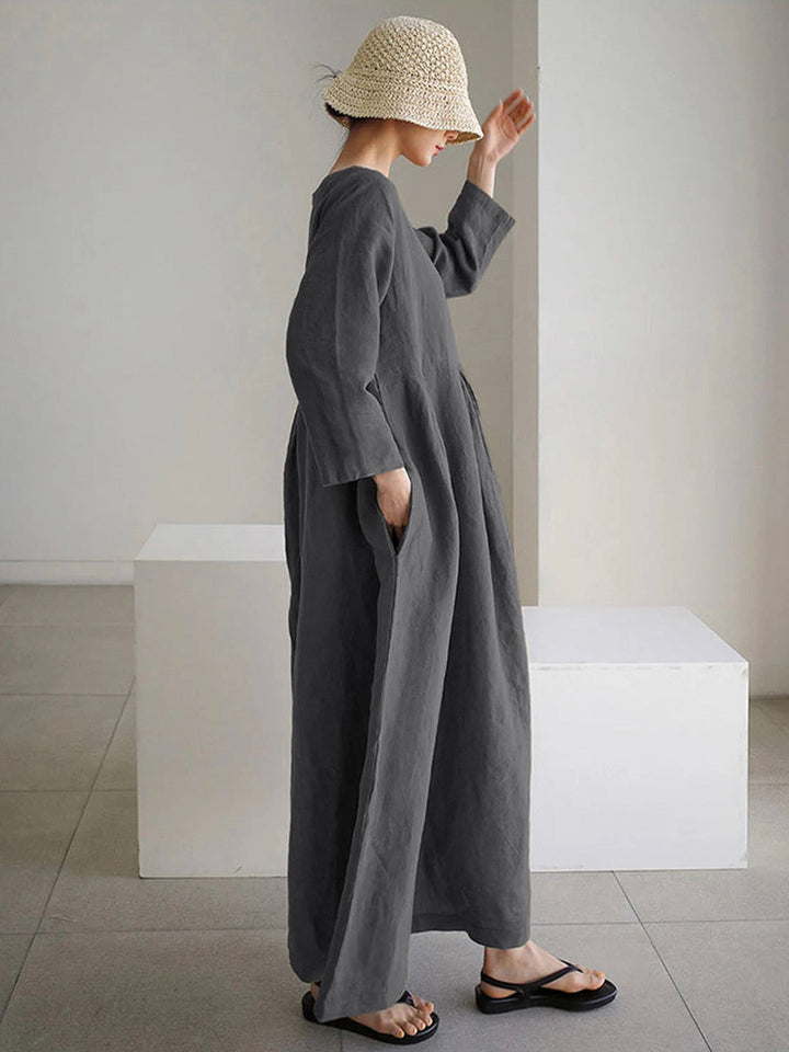 Johanna | Loose Linen Dress with Side Pockets